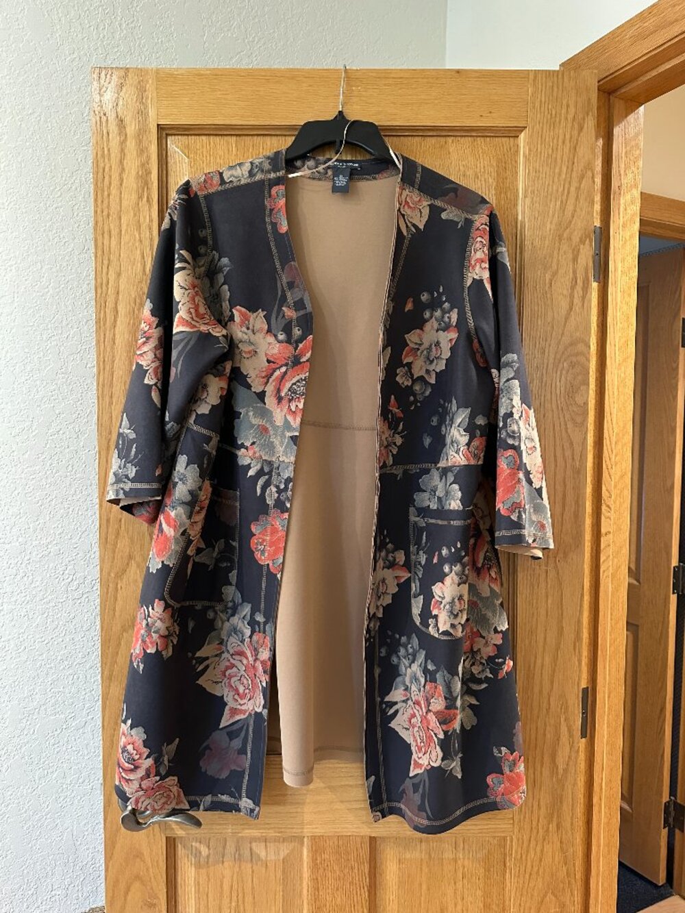 Floral suede like jacket cover